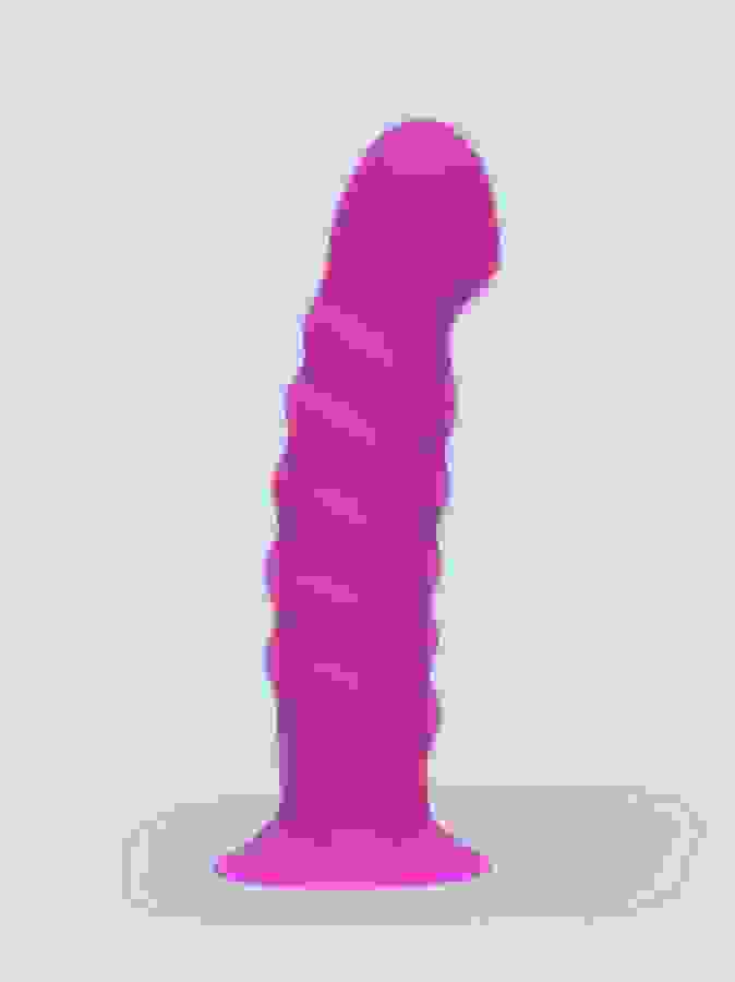 Lovehoney Sweet Swirl Silicone Dildo 7.5 Inch, Purple, hi-res